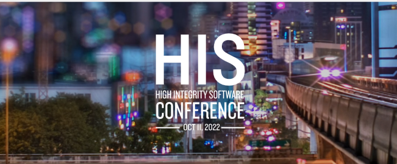 HIS(High Integrity Software) Conference 2022 홍보 이미지 — 2022년 10월 11일