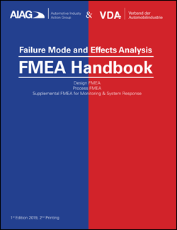 AIAG & VDA FMEA Handbook 1st Edition 2019, 2nd Printing 표지 — Design FMEA·Process FMEA·Supplemental FMEA for Monitoring & System Response