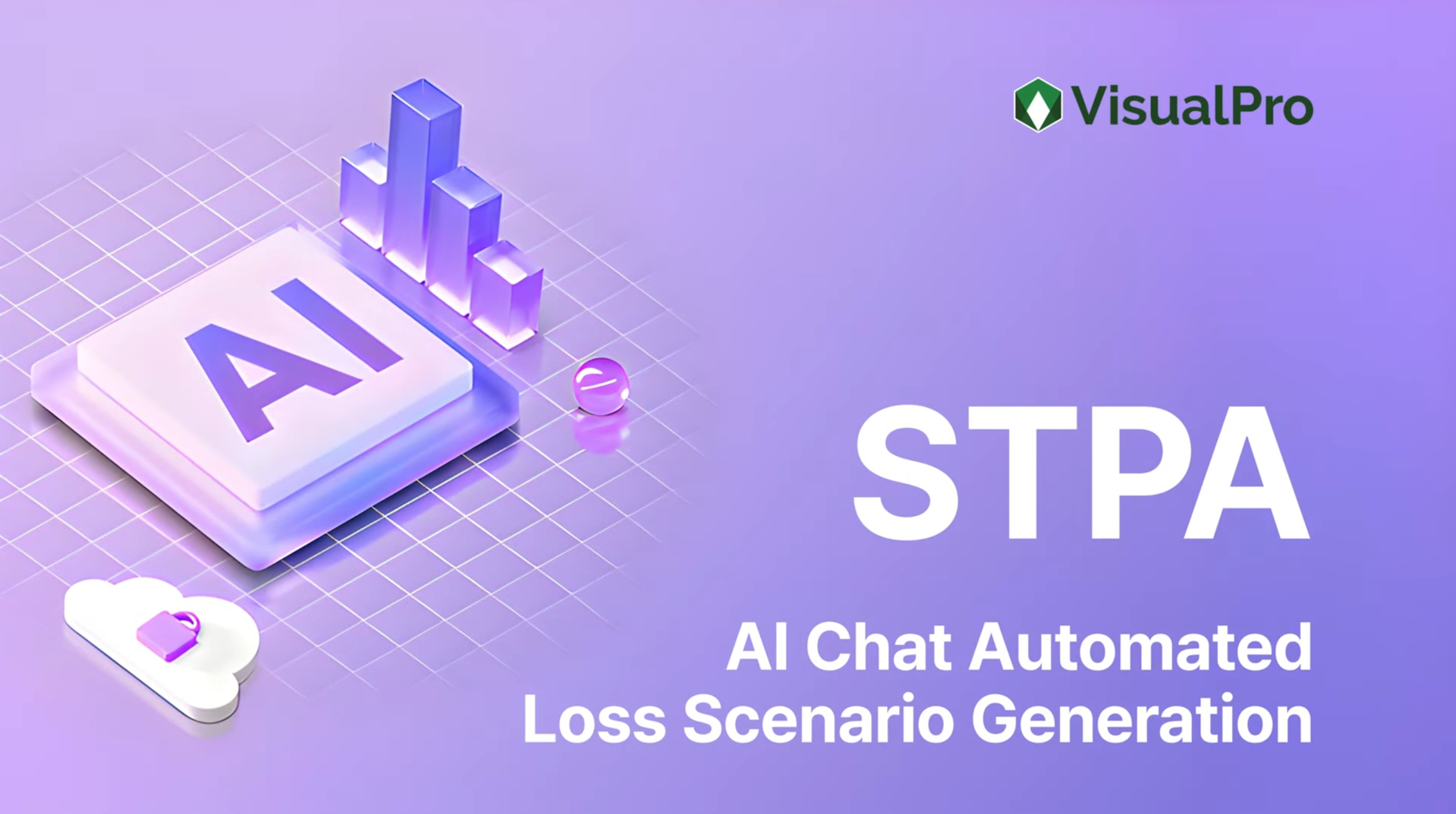VisualPro STPA 横幅 — AI Chat 自动生成损失场景(AI Chat Automated Loss Scenario Generation)